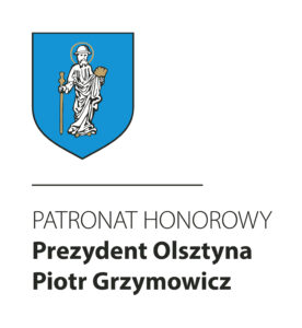 Patronat honorowy Prezydenta - herb Olsztyna Jakub na niebieskim tle